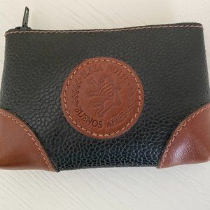 VINTAGE LEATHER COIN PURSE FROM PLAZA HOTEL IN BUENOS ARIES ARGENTINA